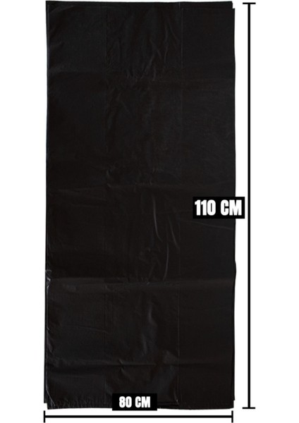 Siyah 1 kg (Takribi) 80X110 Extra Büyük Eşya Taşıma Taşınma Poşeti Moloz Çuvalı Yaklaşık 6-8 Adet