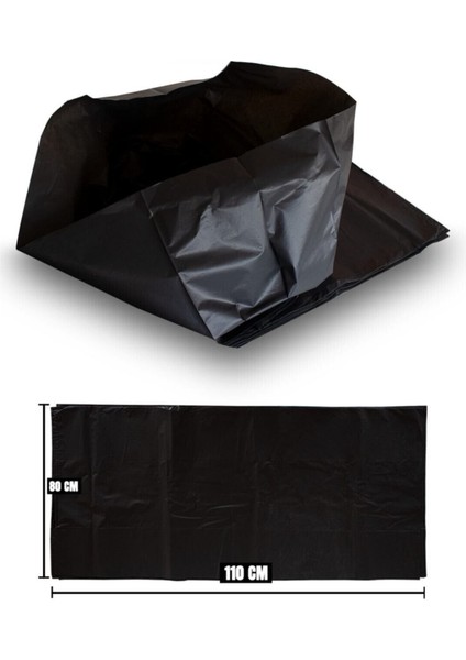 Siyah 1 kg (Takribi) 80X110 Extra Büyük Eşya Taşıma Taşınma Poşeti Moloz Çuvalı Yaklaşık 6-8 Adet