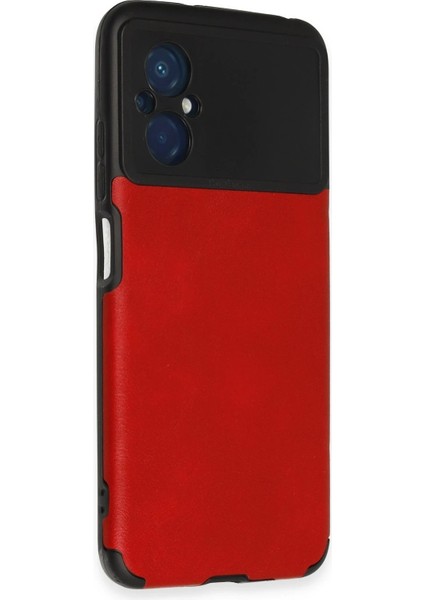 Xiaomi Poco M5 Kılıf Loop Deri Silikon - Kırmızı - YKD6936-4588