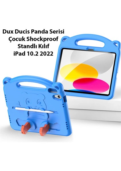 Dux Ducis iPad 10.2 2022 Kılıf Panda Serisi Çocuk Shockproof Standlı Kılıf-(19 - YKD7620-5670