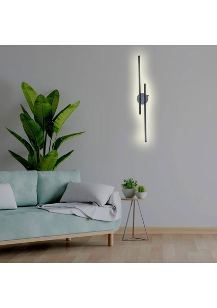 Şarjlı Ikili Çubuk LED Aplik 10W 70CM Gün Işığı Siyah fiyatları
