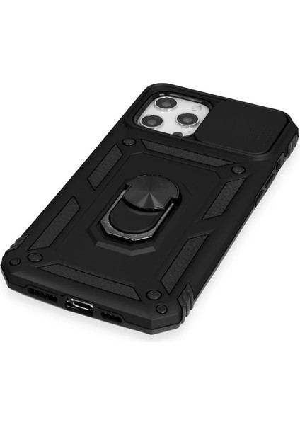 iPhone 12 Pro Max Kılıf Pars Lens Yüzüklü Silikon - Siyah - YKD2975-2846 fırsatları