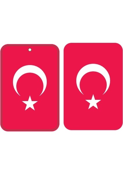 4'lü Türk Bayrağı Tasarımlı Dekoratif Oto Araç Araba Kokusu ve Aksesuarı(Cute Esanslı) modelleri