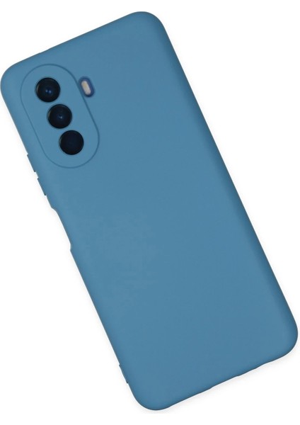 Huawei Nova Y70 Kılıf Nano Içi Kadife Silikon - Mavi - YKD5655-3556