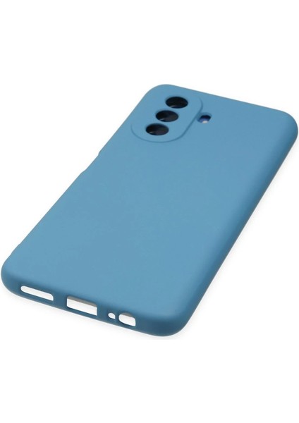 Huawei Nova Y70 Kılıf Nano Içi Kadife Silikon - Mavi - YKD5655-3556