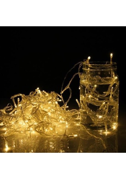 Renkli LED Dekoratif Lambader, 10M, 8 Fonksiyon, Sarı Işık, Şık ve Uzun Ömürlü fırsatları