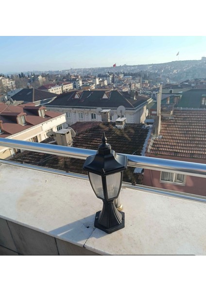 Altıgen Direk Üstü Bahçe Armatürü, Siyah, Şık ve Dayanıklı Bahçe Aydınlatması fırsatları