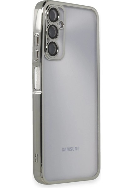 Samsung Galaxy A05S Kılıf Lensli Silikon - Gümüş - YKD5013-7884