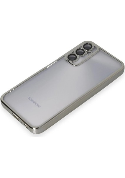 Samsung Galaxy A05S Kılıf Lensli Silikon - Gümüş - YKD5013-7884