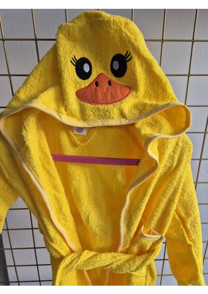 Civciv - Hayvan Figürlü Çocuk Bornozları Pamuklu