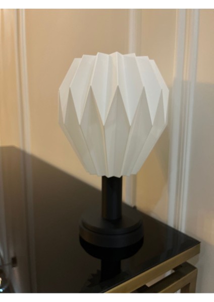 Şık Origami Tasarımlı Masa ve Gece Lambası, 30X22 Cm, E14 Ampul Dahil modelleri