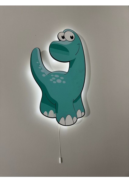 Renkli Ahşap Dinozor Serisi Çocuk Odası Gece Lambası (2'li) fırsatları
