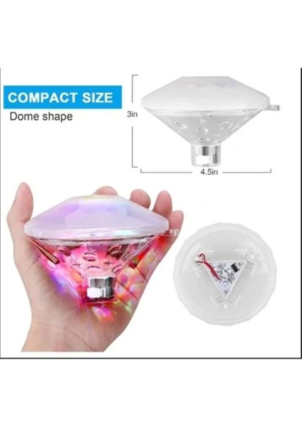 Renkli LED Sualtı Gece Lambası, Banyo ve Havuz Işığı, Suya Dayanıklı, Enerji Tasarruflu
