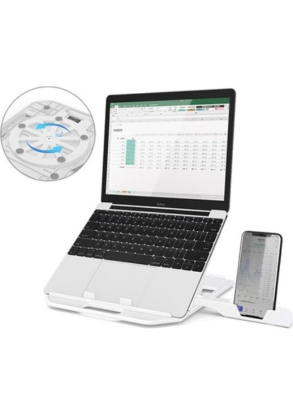 Ally Yükseklik Ayarlı Dizüstü Laptop-Tablet Standı Telefon TUTUCU-(1903) - YKD7030-8562