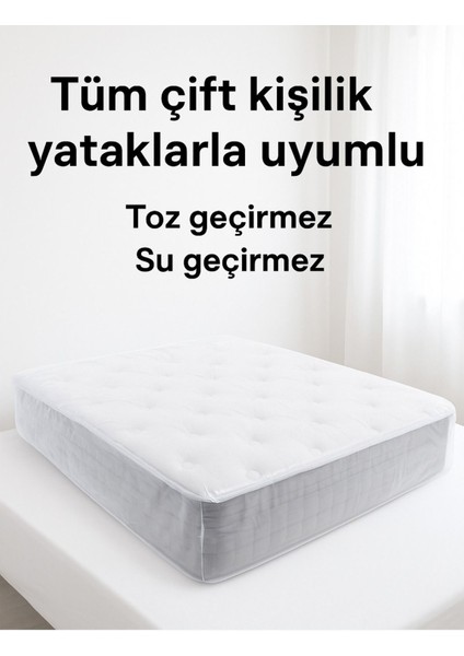 Ultra Kalın Çift Kişilik Yatak Koruma Naylonu Taşıma Taşınma Saklama Poşeti Baza Ambalaj Kılıfı