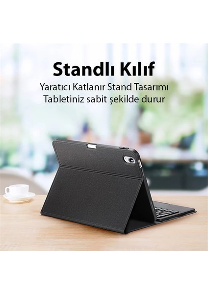 Dux Ducis iPad 10 (2022) Tk Series Kablosuz Bluetooth Klavye Touchpad KILIF-(1903) - YKD5443-8393