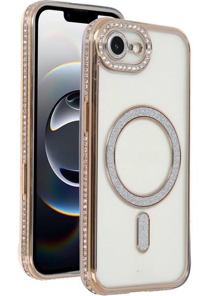 Apple iPhone 16E Joke Simli Magneticsafe Kılıf - Gold - YKD9827-6140