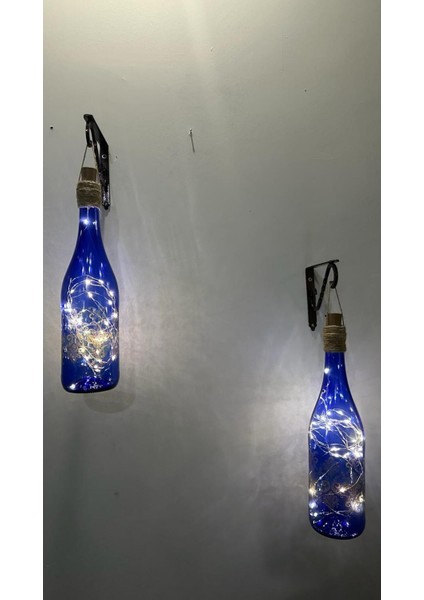 Mavi Rüya Peri LED Aydınlatmalı Dekoratif Cam Şişe Aplikası modelleri