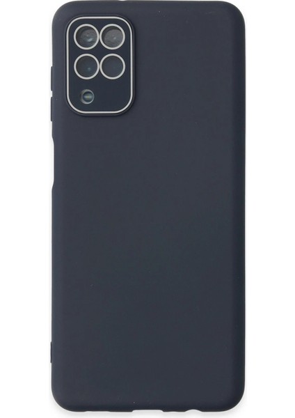 Samsung Galaxy A22 Kılıf Lansman Glass Kapak - Lacivert - YKD3612-4577