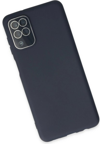 Samsung Galaxy A22 Kılıf Lansman Glass Kapak - Lacivert - YKD3612-4577