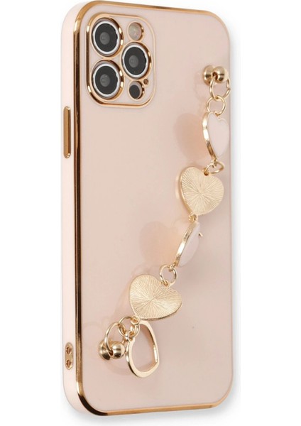iPhone 12 Pro Max Kılıf Esila Silikon - Pudra - YKD6967-7507
