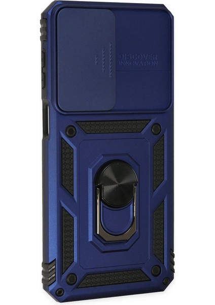 Samsung Galaxy M33 Kılıf Pars Lens Yüzüklü Silikon - Lacivert - YKD2310-3385