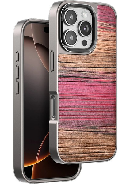 iPhone 16 Pro Max Wave Kapak - Pembe - YKD5422-2259