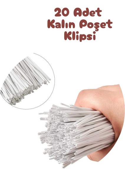 4lü Set Paket+ Kalın Buzdolabı Poşeti+Etiket+ Klips