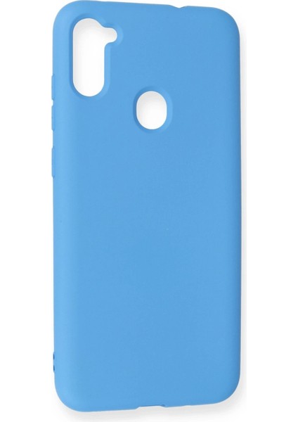 Samsung Galaxy A11 Kılıf Nano Içi Kadife Silikon - Mavi - YKD4598-5090