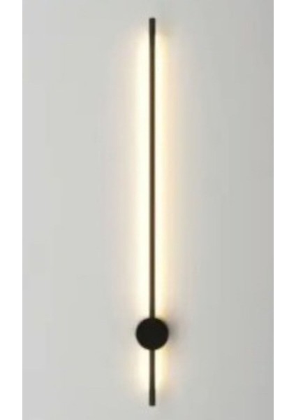 Şık Siyah Uzun LED Duvar Aplikası 50 cm Gün Işığı 3000K 10W modelleri