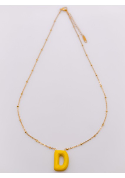 Çelik Kolye D Harfli Kolye Renkli Balon Harf Kolye indirimleri