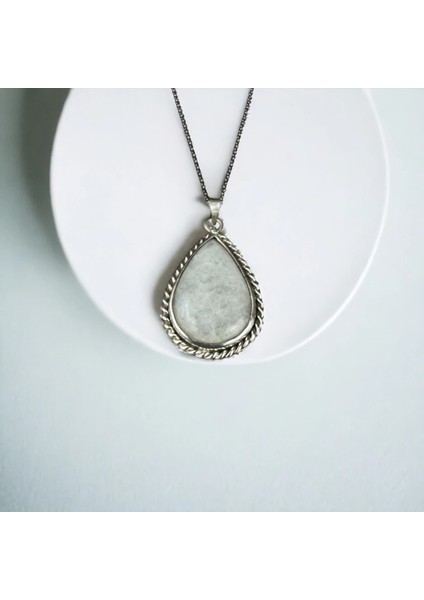 Ay Taşı Gümüş Kolye