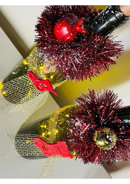 Yeşil Led'li Yılbaşı Konseptli Işıklı Hediye Şişe fırsatları