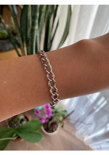 Xuping Ince Geniş Aralıklı Silver Zincir Bileklik fırsatları