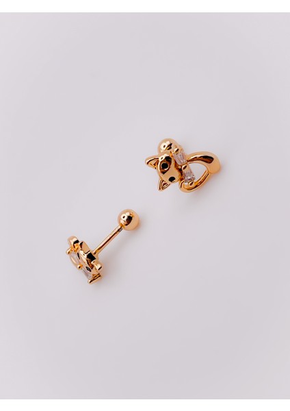 Cerrrahi Çelik Piercing ( Pirsing ) Fiyonklu Kedi Tragus Helix Piercing (1ADET) indirimleri