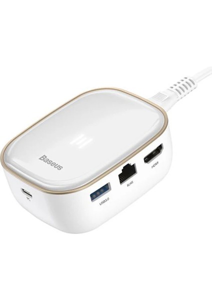 Baseus 6in1 USB Type C Çok Fonksiyonlu Hub B 3.0RJ45HDMISDMICRO Sd) 60W-(1903) - YKD7780-3949