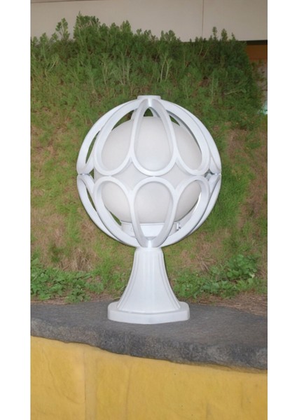 Beyaz E27 Duylu Set Üstü Bahçe Duvar Aydınlatma Armatürü