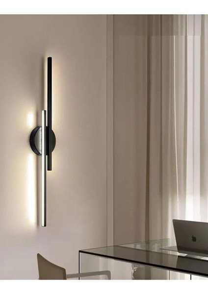 Modern Çift Yönlü Lineer LED Avize, Siyah ve Beyaz Işık, 50 cm Uzunluk modelleri