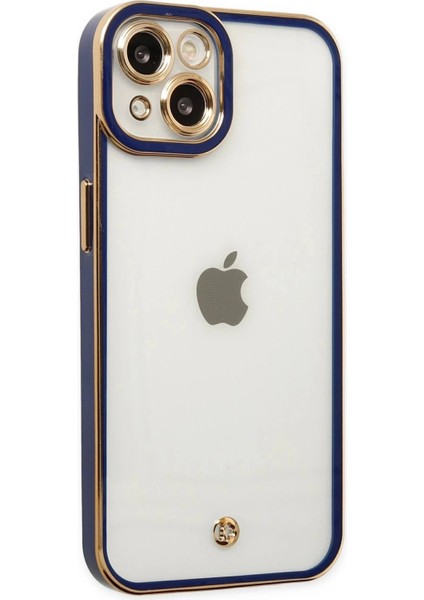 Newface iPhone 14 Plus Kılıf Liva Lens Silikon - Mavi