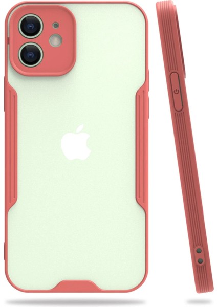 iPhone 12 Kılıf Platin Silikon - Pembe - YKD6267-1985