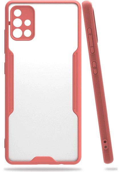 Samsung Galaxy A71 Kılıf Platin Silikon - Pembe - YKD4516-2880