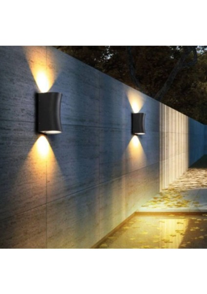 12W Günışığı LED Aplik, Siyah, Modern ve Şık Tasarım
