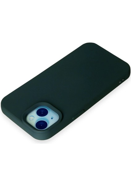 iPhone 15 Kılıf Nano Içi Kadife Silikon - Koyu Yeşil - YKD9537-3867