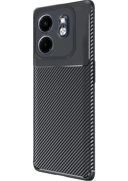 Infinix Smart 9 Kılıf Auto Focus Karbon Kapak - Siyah - YKD8789-3814