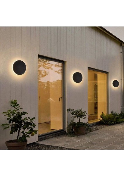 Renkli Ahşap Yuvarlak Dekoratif LED Aplik Işık, 12W, IP65, Ayarlanabilir, Modern Tasarım