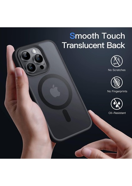 iPhone 16 Pro Max Uyumlu Kamera Korumalı Magsafe Wireless Şarj Özellikli Mat Silikon Kılıf
