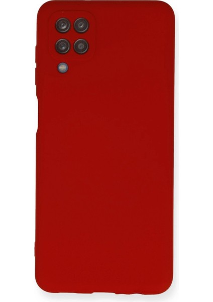 Samsung Galaxy A12 Kılıf Nano Içi Kadife Silikon - Kırmızı - YKD7770-8996