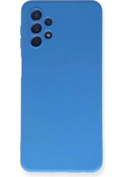 Samsung Galaxy A52 Kılıf Nano Içi Kadife Silikon - Mavi - YKD5793-4312