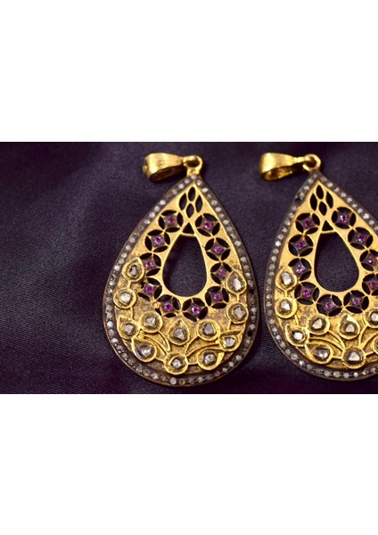 Yakut ve Elmas Antika Kolye modelleri