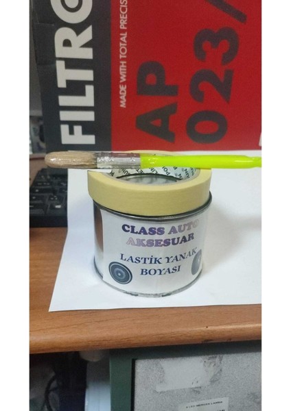 Lastik Yanak Boyası Takımı, Fırça ve Bant Seti, Kaliteli ve Kolay Uygulama